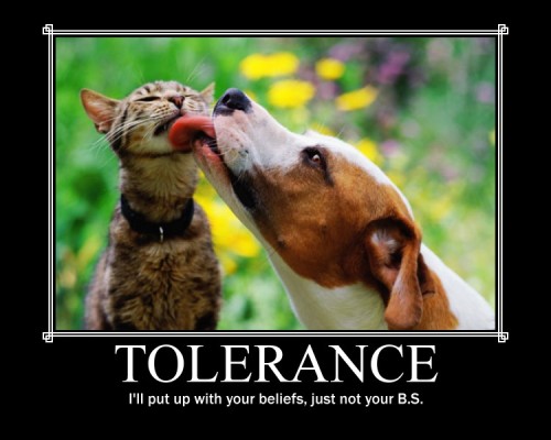 Tolerate your beliefs, not your BS