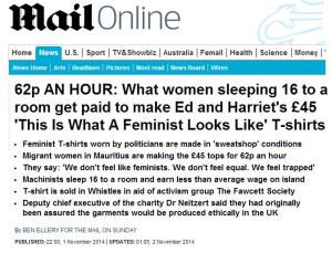 Mail Online feminist tshirt