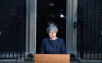 Theresa May outside 10 Downing Street